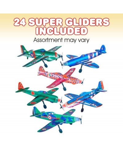 Super Foam Gliders for Kids Bulk Set of 24 Lightweight Planes with Various Designs Individually Packed Flying Airplanes Fun B...