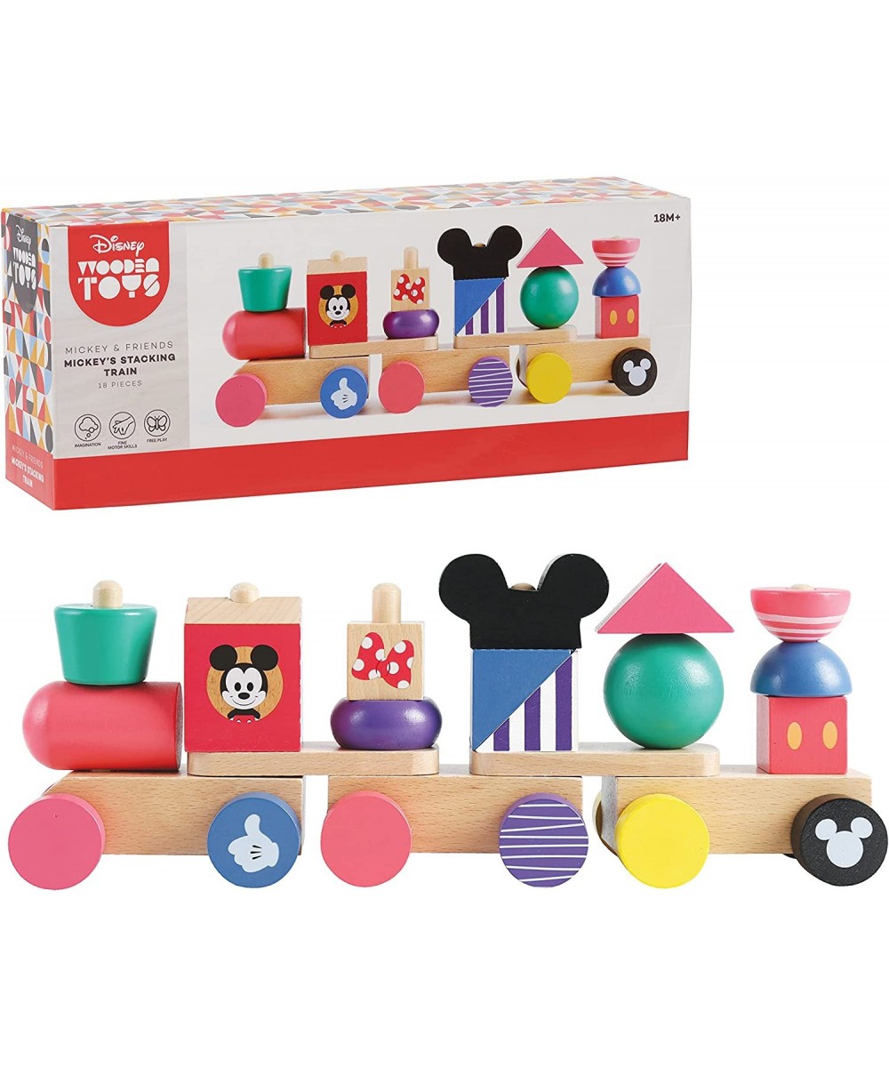 Disney Wooden Toys Mickey Mouse Stacking Train Set 18-Pieces Amazon Exclusive $55.15 Toy Vehicle Playsets