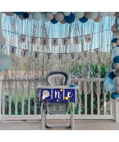 First Trip Around The Sun Birthday Decorations Space 1st Birthday Decorations Outer Space Planets High Chair Banner Space Ban...