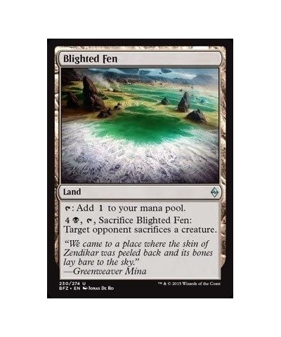 Blighted Fen (230/274) - Battle for Zendikar $10.47 Magic Kits & Accessories