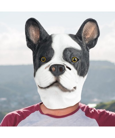 Boston Terrier Dog Mask Animal Latex Full Head Mask Fancy Dress for Halloween Carnival Costume Party $29.48 Kids' Dress-Up Ac...