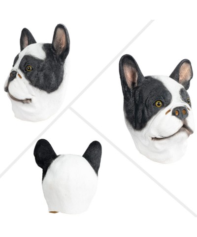 Boston Terrier Dog Mask Animal Latex Full Head Mask Fancy Dress for Halloween Carnival Costume Party $29.48 Kids' Dress-Up Ac...