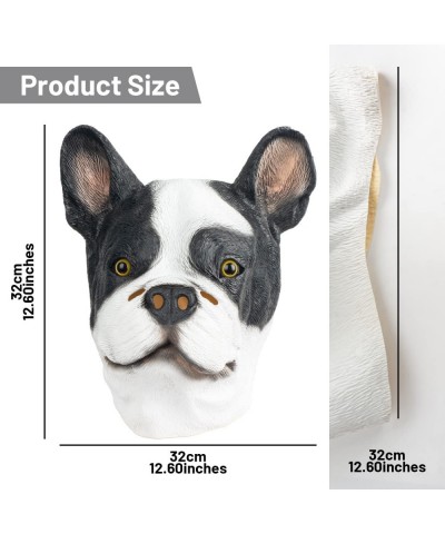 Boston Terrier Dog Mask Animal Latex Full Head Mask Fancy Dress for Halloween Carnival Costume Party $29.48 Kids' Dress-Up Ac...