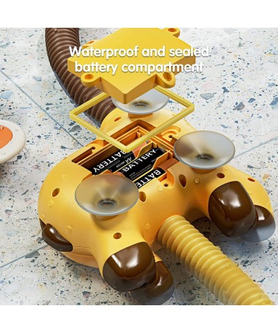 Baby Bath Toy with Shower Head and 3 Suction Spinner Toys Giraffe Water Spray Squirt Shower Faucet and Bathtub Water Pump Sum...