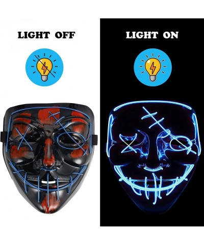 Halloween Mask Purifying Lighting LED Lights Glow Tricky Scary Mask Adjustable 3 Lighting Modes Boys & Girls Cosplay Party. $...