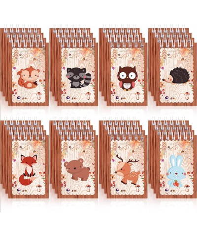 32 Pieces Mini Notebooks for Kids Woodland Party Favors Woodland Animal Mini Notepads Forest Animals Spiral Notebook Owl Racc...