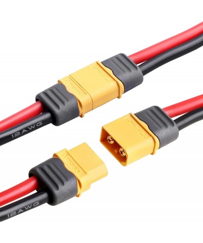 XT60H Connector Male & Famale Extension Cable 12AWG Gauge Silicone Wire w/Battery Straps for RC Lipo Batteries Cars FPV Drone...