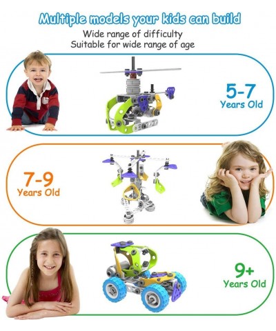 STEM Building Toys 5 in 1 Motorized Educational Construction Building Blocks Toys for 6 7 8 9 + Year Old Boys & Girls | Creat...