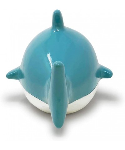 Isaac Jacobs Ceramic Shark Money Bank Fish Piggy Bank Ocean or Sea Themed Decoration Baby Shark Girls and Boys Room Décor Kid...