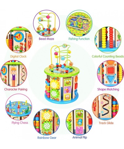 Activity Cube 10 in 1 Bead Maze Multipurpose Educational Toy Wood Shape Color Sorter for Boys Girls $43.76 Early Development ...