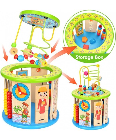 Activity Cube 10 in 1 Bead Maze Multipurpose Educational Toy Wood Shape Color Sorter for Boys Girls $43.76 Early Development ...