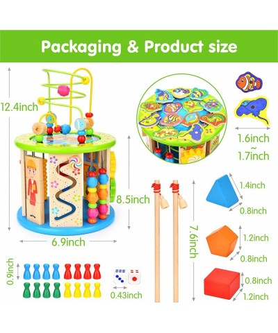 Activity Cube 10 in 1 Bead Maze Multipurpose Educational Toy Wood Shape Color Sorter for Boys Girls $43.76 Early Development ...