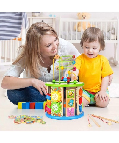 Activity Cube 10 in 1 Bead Maze Multipurpose Educational Toy Wood Shape Color Sorter for Boys Girls $43.76 Early Development ...