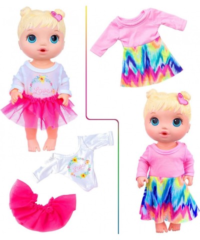 10 Sets Baby Doll Clothes for 12 Inch Baby Girl Alive Dolls - Included Dresses T-Shirts Pants Jumpsuits and Underwear $38.78 ...