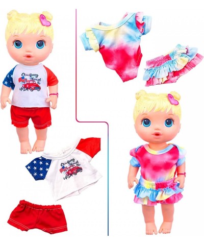 10 Sets Baby Doll Clothes for 12 Inch Baby Girl Alive Dolls - Included Dresses T-Shirts Pants Jumpsuits and Underwear $38.78 ...