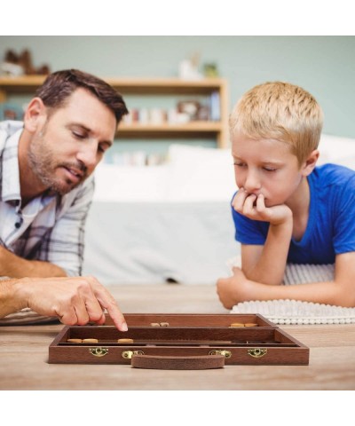 Sapele Wood Backgammon Board Game Set (15 Inches) for Adults and Kids - Classic Board Strategy Game - Portable and Travel Bac...