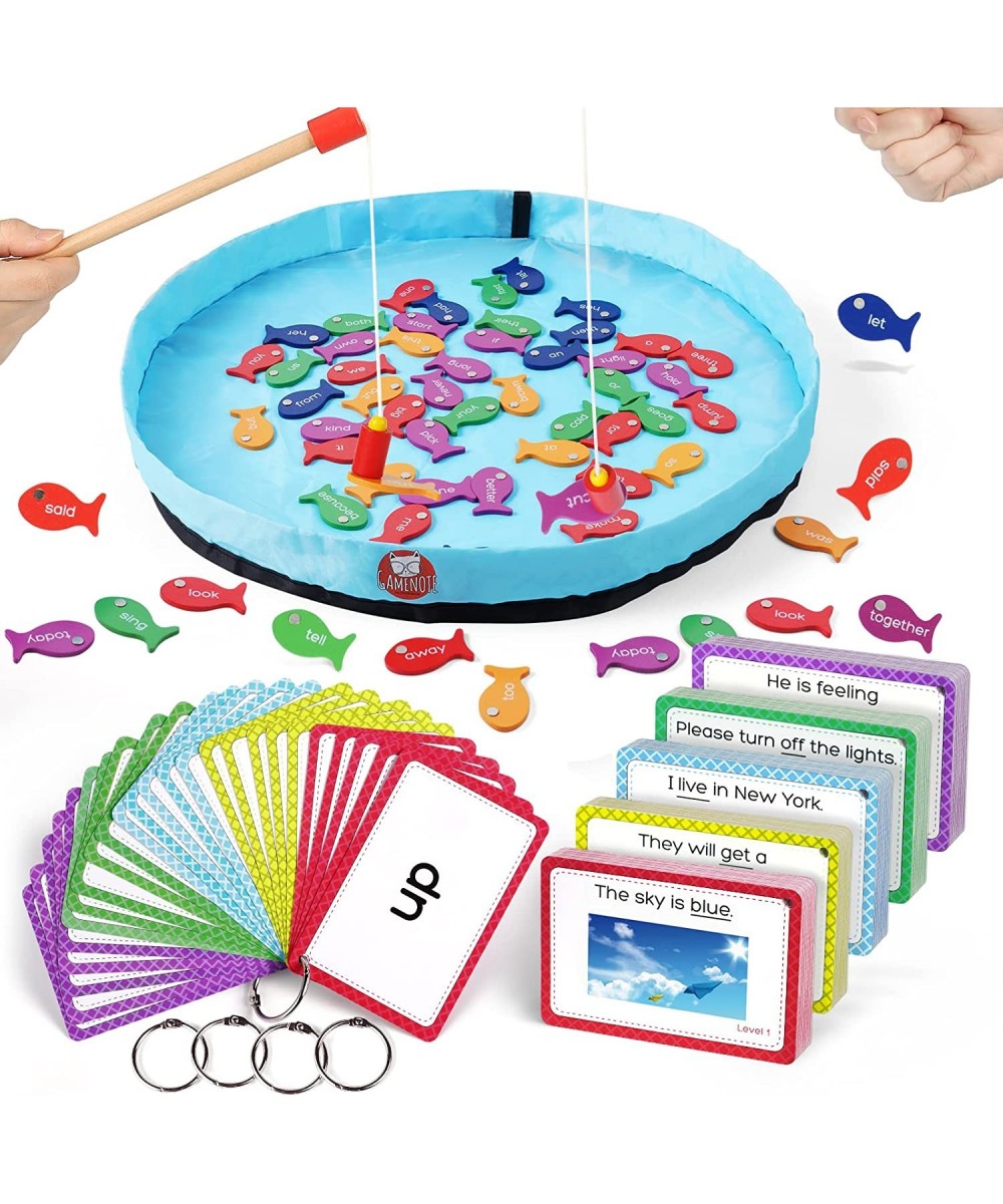 Sight Words Kids Educational Flash Cards and Wooden Magnetic Fishing Game $63.76 Educational Flash Cards