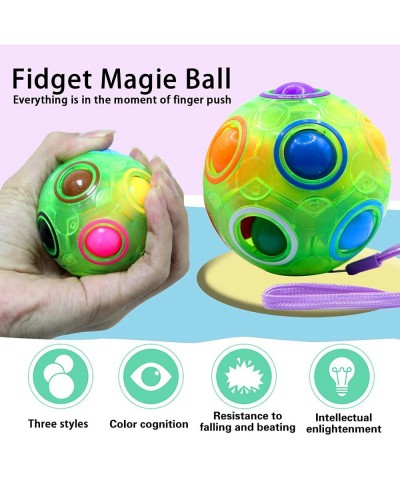 Magic Rainbow Puzzle Ball Decompression Ball Fidget Ball Puzzle Game Fun Stress Reliever Magic Ball Brain Teaser Ball Toys fo...