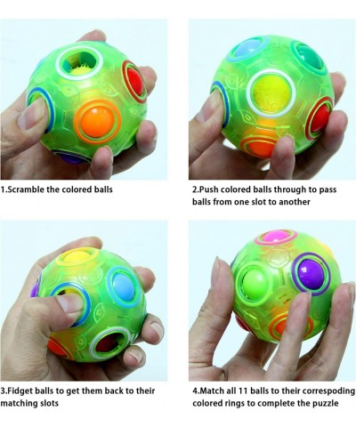 Magic Rainbow Puzzle Ball Decompression Ball Fidget Ball Puzzle Game Fun Stress Reliever Magic Ball Brain Teaser Ball Toys fo...