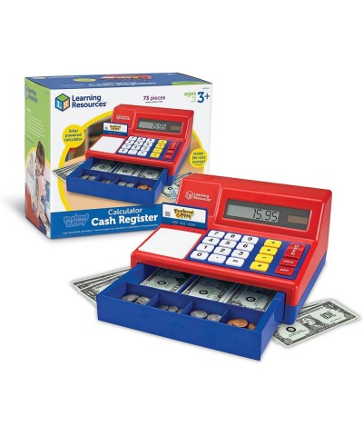 Pretend & Play Calculator Cash Register - 73 Pieces Ages 3+ Play Cash Register for Kids Play Money for Kids Preschool Learnin...