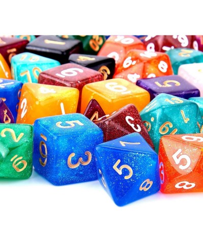 77 Pieces DND Dice 11 x 7-Die Glitter Polyhedral Game Dice Set of D4 D6 D8 D10 D% D12 D20 Role Playing Dice Compatible with D...