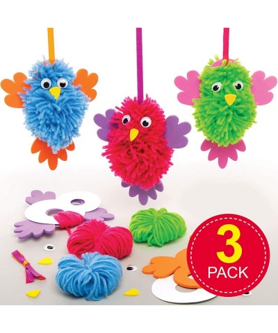 AT563 Bird Pom Pom Kits - Pack of 3 Creative Art and Craft Supplies for Kids to Make Decorate and Display Assorted $18.77 Cra...