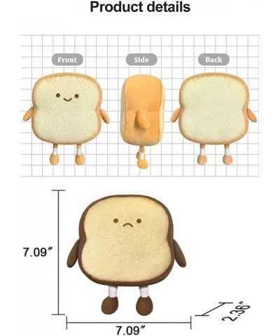 Toast Bread Pillow Funny Bread Shape Plush Toy Pillow Small Cute Stuffed Plush Toast Sofa Pillow Children's Adult Home Bedroo...