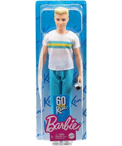 Ken 60th Anniversary Doll 2 in Throwback Workout Look with T-Shirt Athleisure Pants Sneakers & Hand Weight Kids 3 to 8 Years ...