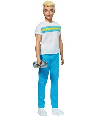 Ken 60th Anniversary Doll 2 in Throwback Workout Look with T-Shirt Athleisure Pants Sneakers & Hand Weight Kids 3 to 8 Years ...