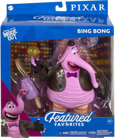 Disney Pixar Featured Favorites Bing Bong Inside Out Collectable Figure Cotton Candy Scent Highly Posable Authentic Look & Ac...