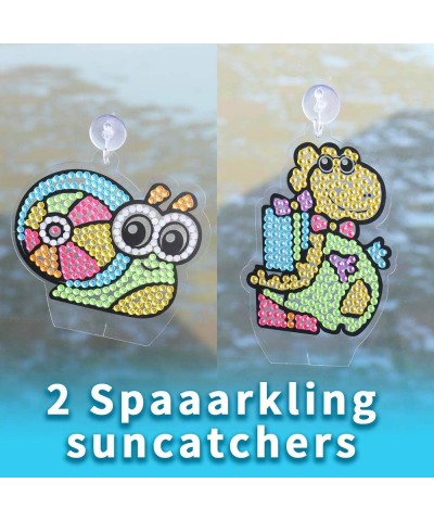 5D Diamond Stickers Painting Kits for Kids 14pcs Dinosaur Snail Gem Diamond Painting Stickers and Suncatchers DIY Art Crafts ...