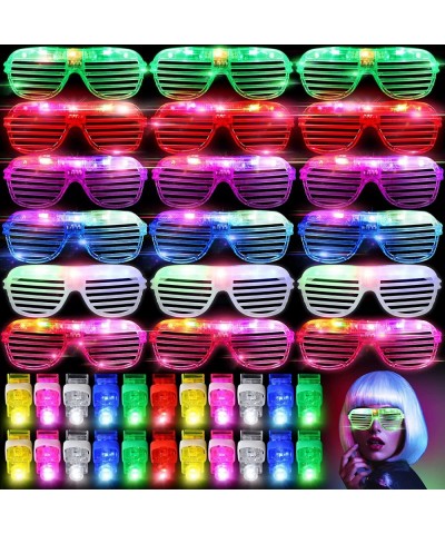 48 Pcs LED Light up Glasses 100 Pcs LED Finger Lights 6 Colors Glowing Sunglasses and Finger Rings Lights Glow in The Dark Pa...