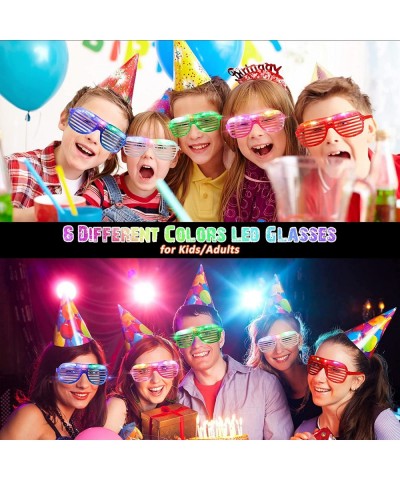 48 Pcs LED Light up Glasses 100 Pcs LED Finger Lights 6 Colors Glowing Sunglasses and Finger Rings Lights Glow in The Dark Pa...