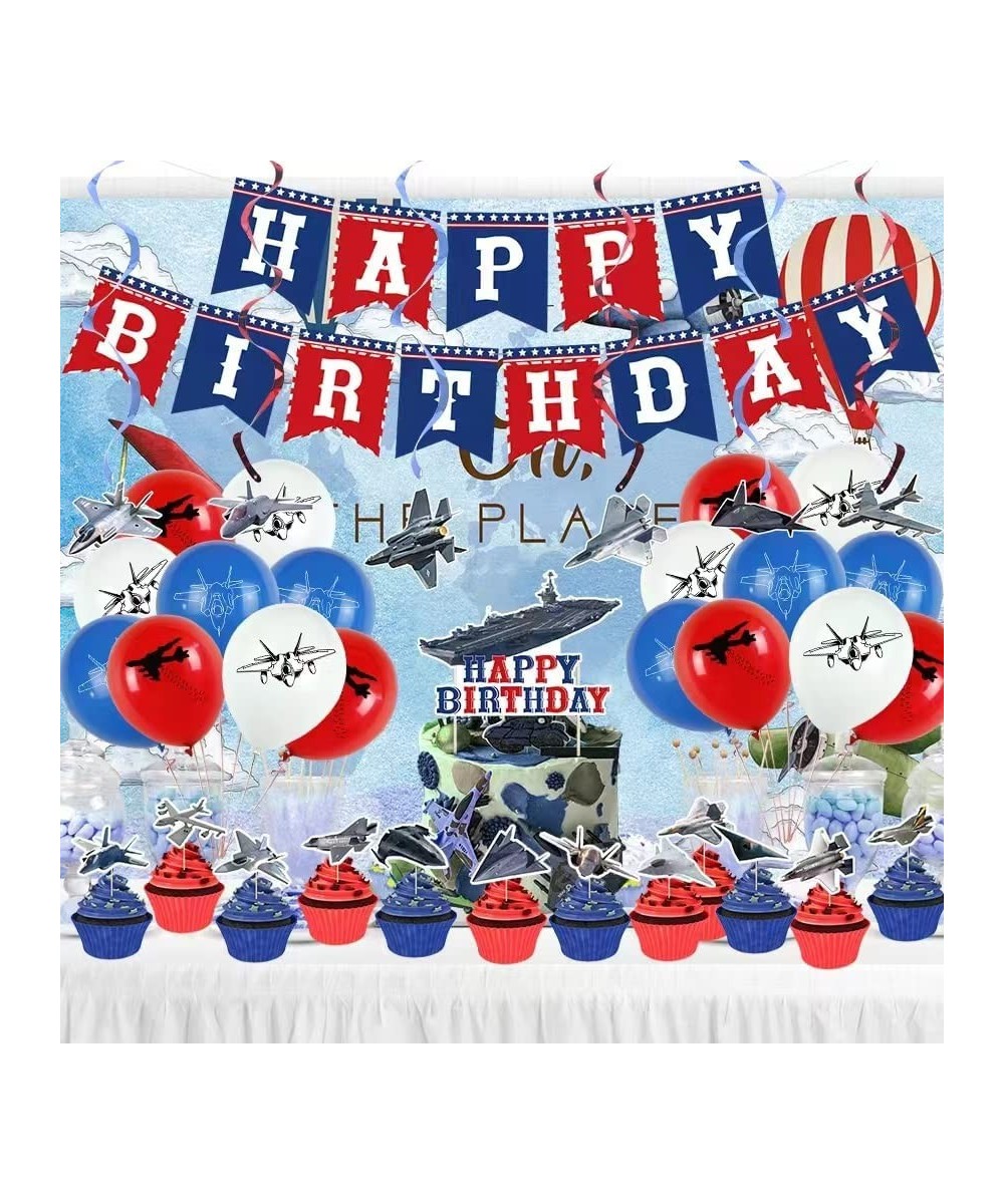 Fighter Jet Party Supplies Aircraft Birthday Party Decorations Air Force Birthday Party Decorations Include Airplane Birthday...