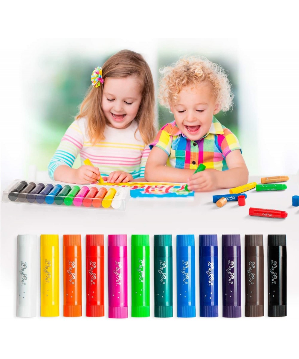 Washable Tempera Paint Sticks | Non-Toxic Quick Drying & No Mess Paint Sticks for Kids (12 Bright Colors) $24.74 Kids' Drawin...