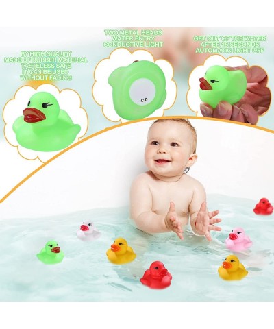 12 Packs Light up Rubber Ducks Glow Bath Toys Flashing Ducks for Bath for Teens on Birthday Easter Christmas Shower Pool Bath...