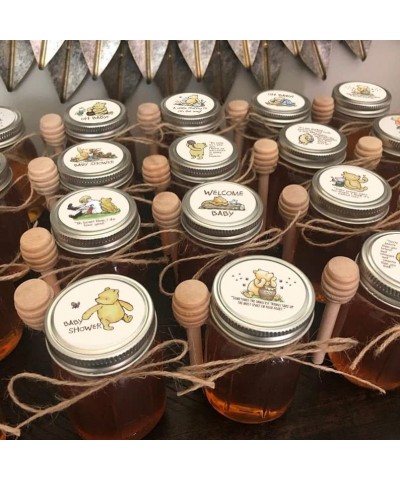 Classic Winnie Stickers 12 Designs 48 Pcs The Pooh Baby Shower Decorations Winnie Theme Party Favors Honey Jars Cookie Food F...