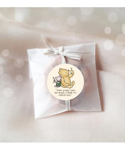 Classic Winnie Stickers 12 Designs 48 Pcs The Pooh Baby Shower Decorations Winnie Theme Party Favors Honey Jars Cookie Food F...