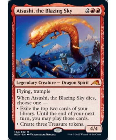 Magic: the Gathering - Atsushi The Blazing Sky (134) - Kamigawa: Neon Dynasty $15.67 Trading Cards & Accessories