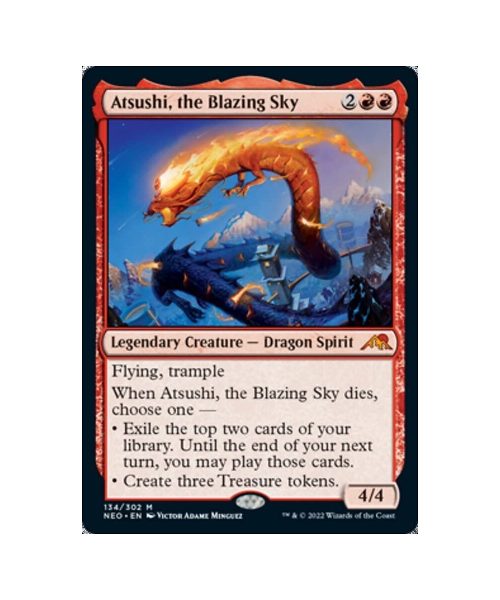 Magic: the Gathering - Atsushi The Blazing Sky (134) - Kamigawa: Neon Dynasty $15.67 Trading Cards & Accessories