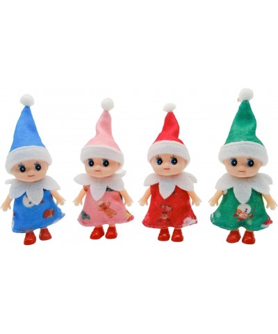 Elf Accessories Baby Tiny Christmas Elf Girl and Boy Baby Doll for Xmas Gift (Xmas Red) $23.20 Dolls