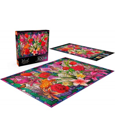 Window Lillies - 300 Large Piece Jigsaw Puzzle $18.92 Jigsaw Puzzles