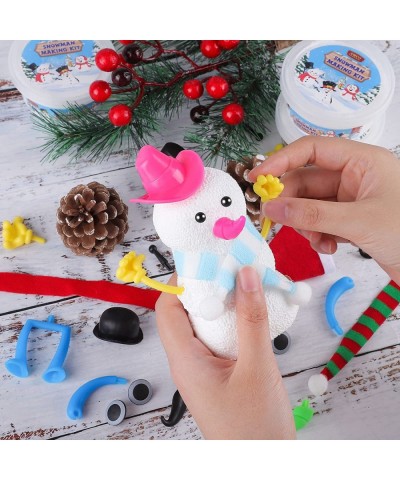 12 Pieces 360g Christmas Snowman Clay DIY Kit Snowman DIY Craft Foam Putty Toys Air Dry Clay Snowman Christmas Decorations fo...