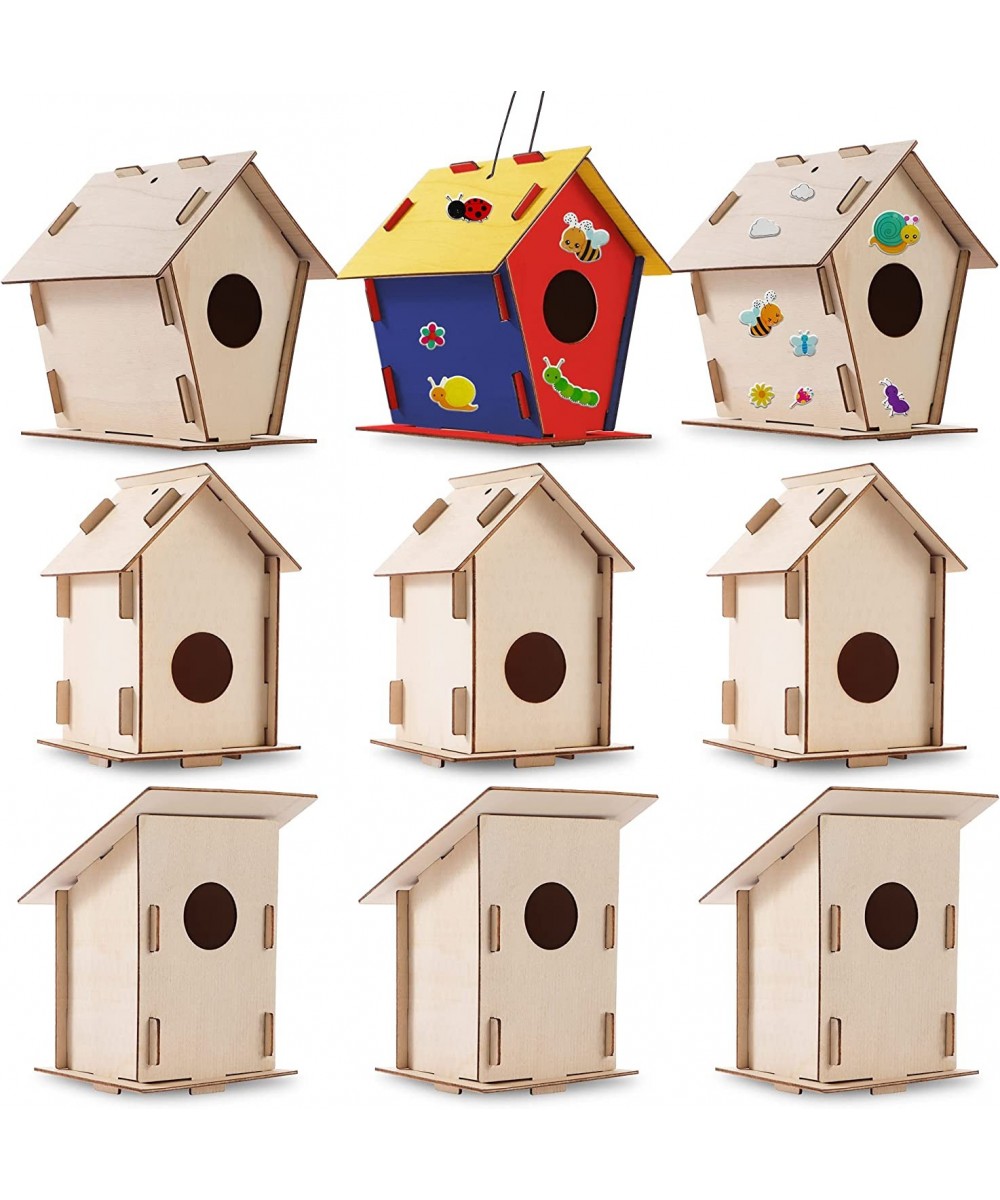 15 DIY Bird House Kits for Children to Build - Wood Birdhouse Kits for Kids to Paint - Unfinished Wood Bird Houses to Paint f...