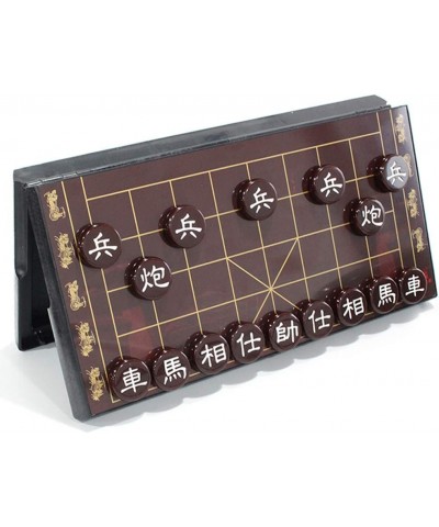 12.5inch Portable Chinese Chess Set with Folding Board and Magnetic Piece Traditional Xiangqi Classic Educational Strategy Ga...