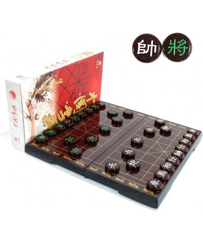 12.5inch Portable Chinese Chess Set with Folding Board and Magnetic Piece Traditional Xiangqi Classic Educational Strategy Ga...