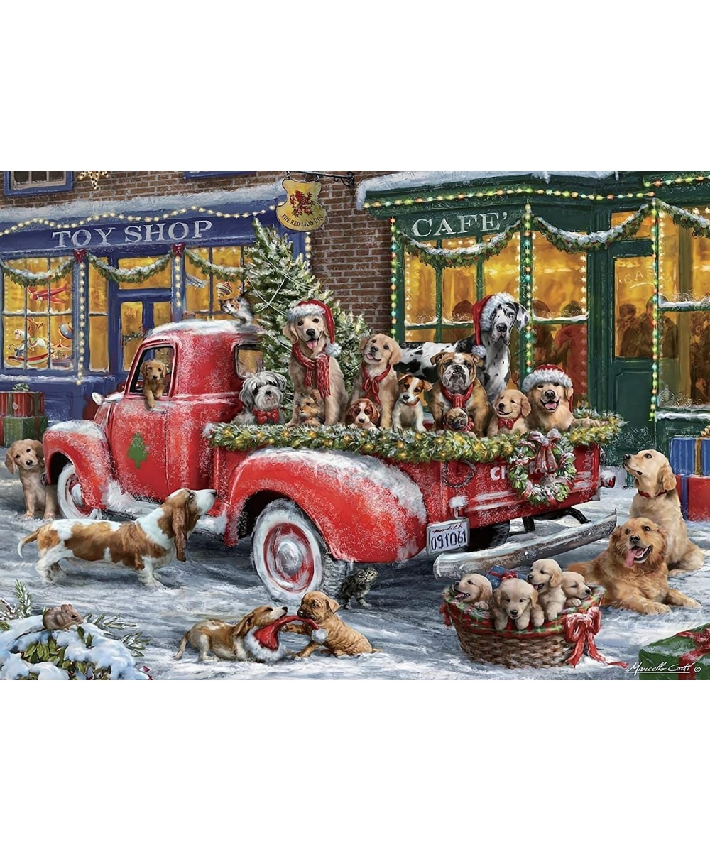 Christmas Jigsaw Puzzles 1000 Piece for Adults and Kids- Christmas Dogs 1000 Piece Puzzle for Christmas Thanksgiving Holiday ...