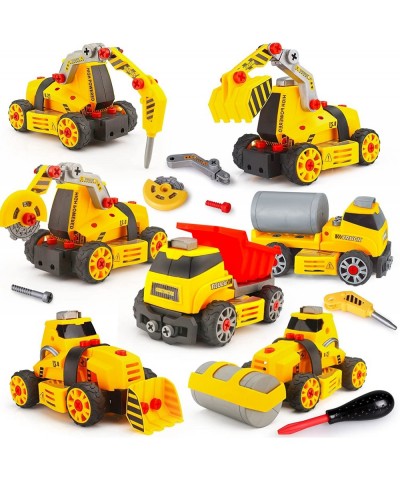 7-in-1 DIY Take Apart Truck Car Toys for 3 4 5 6 7 Year Old Boys Girls Construction Tool Engineering STEM Learning Toys Fine ...