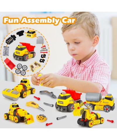 7-in-1 DIY Take Apart Truck Car Toys for 3 4 5 6 7 Year Old Boys Girls Construction Tool Engineering STEM Learning Toys Fine ...