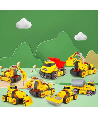 7-in-1 DIY Take Apart Truck Car Toys for 3 4 5 6 7 Year Old Boys Girls Construction Tool Engineering STEM Learning Toys Fine ...